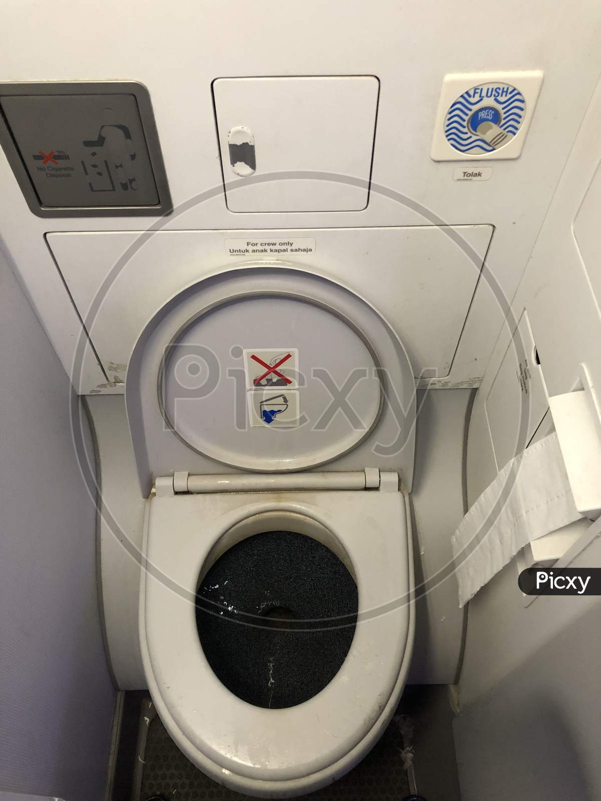 Toilet in a Flight.