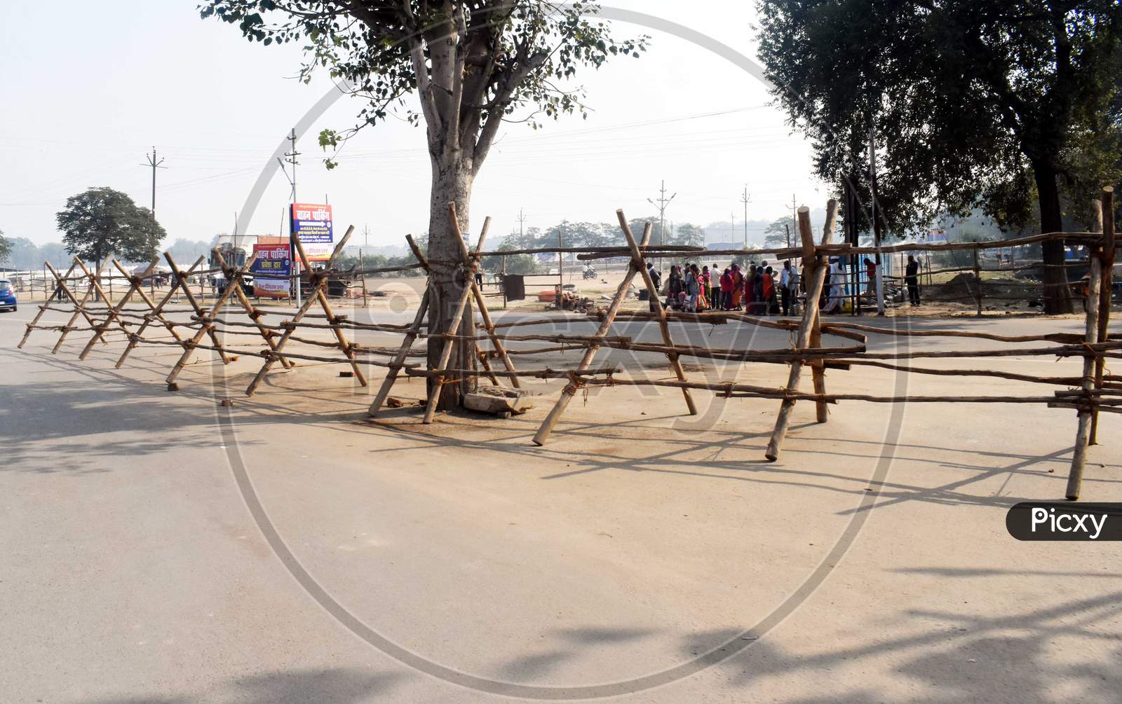 Barricades Arranged  At a Event