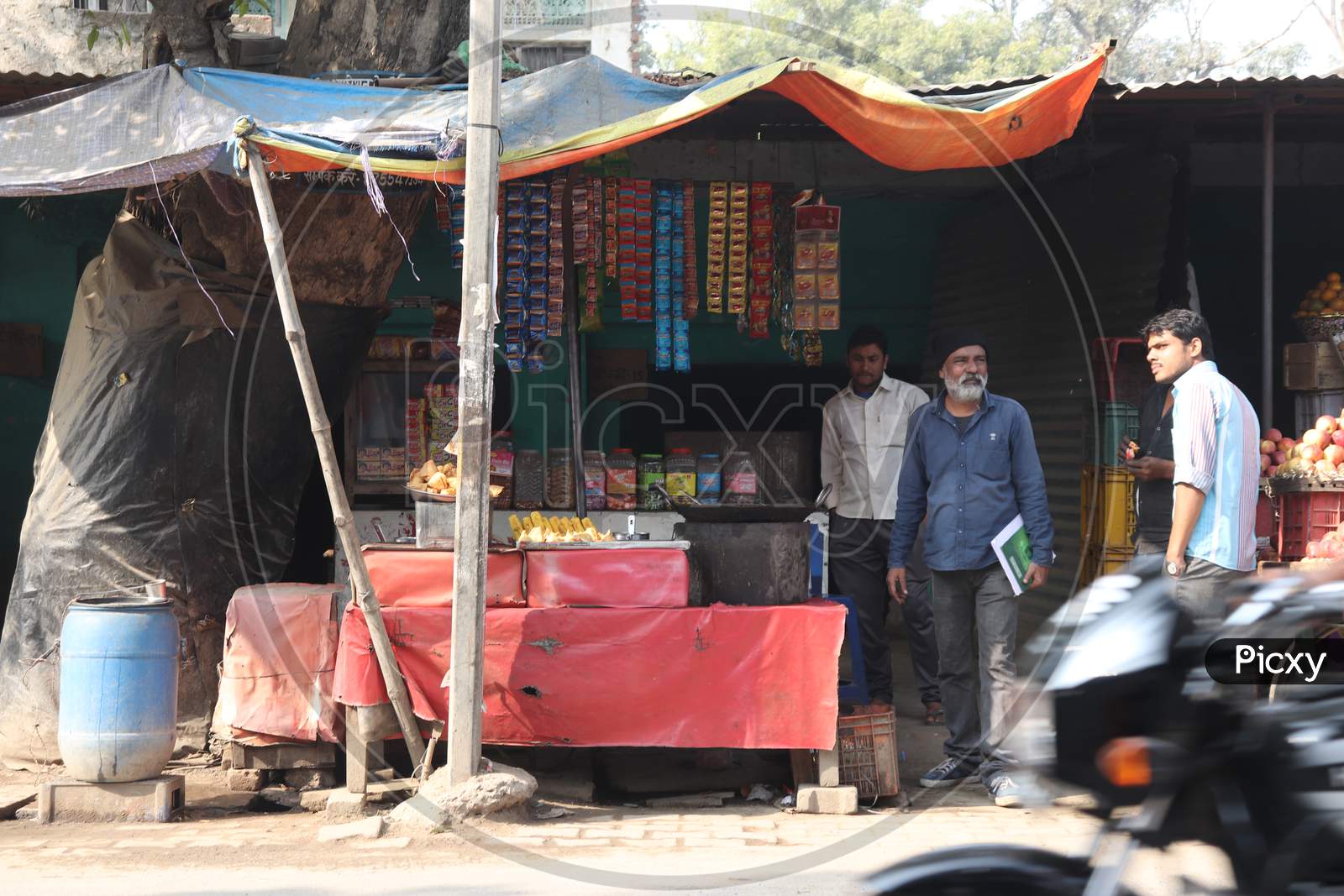 Petty Shops Besides Roads in Rural Villages