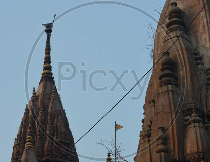 Hindu Temple Shrines At Varanasi Ghats