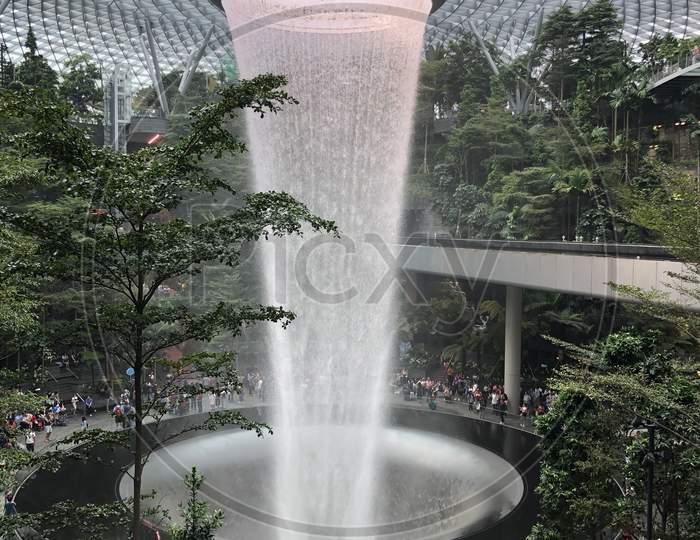 Jewel Waterfalls at Singapore Changi Airport.