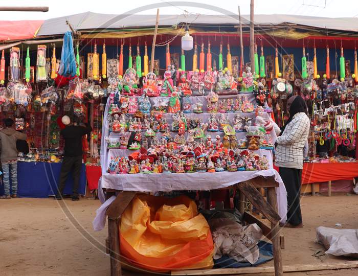 Vendor Stalls With Toys in a Fair