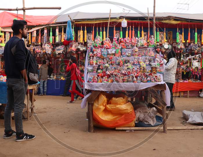 Vendor Stalls With Toys in a Fair