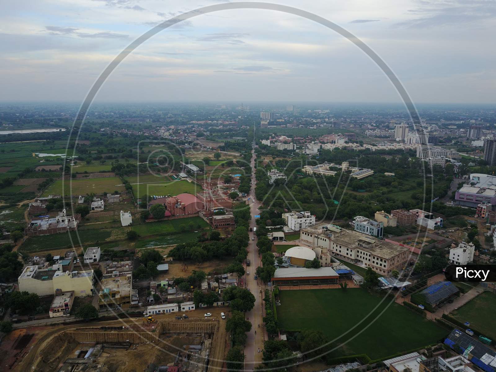 Aerial View of Agra City