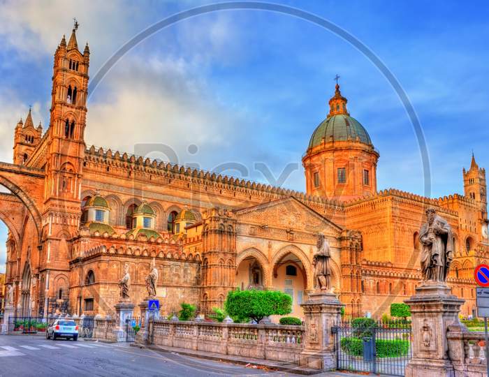 Palermo Cathedral, A Unesco World Heritage Site In Sicily, Italy