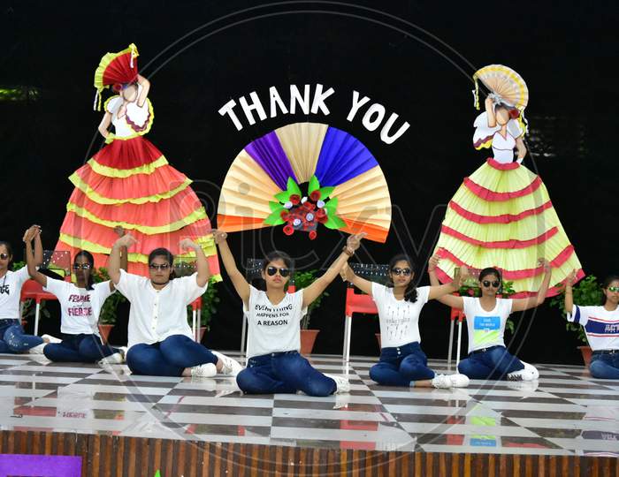 Young Girls Performing On Stage During Teachers Day Celebrations