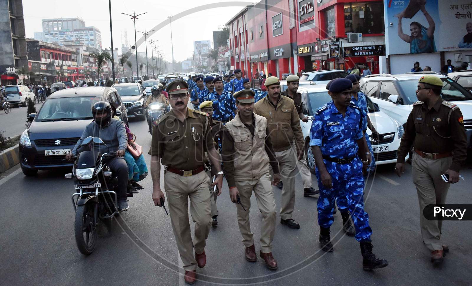 CRPF And  Assam Police Vigilance On Roads During Protests
