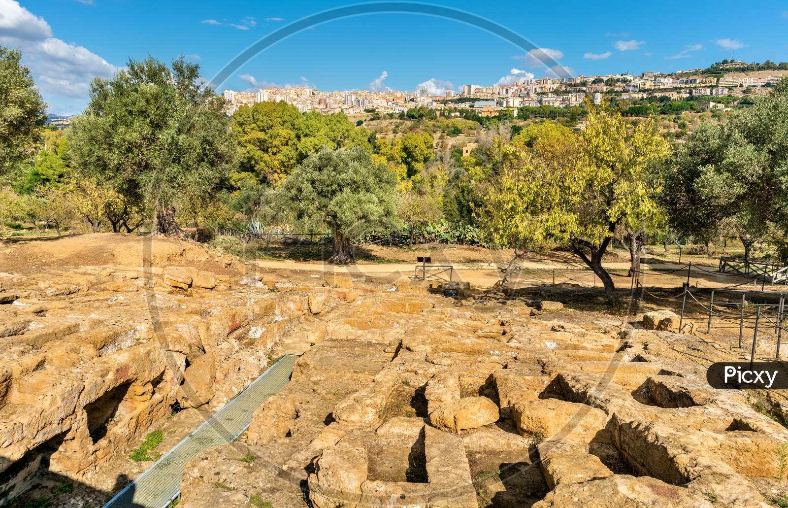 Image of Ancient Greek Ruins In The Valley Of The Temples Near ...