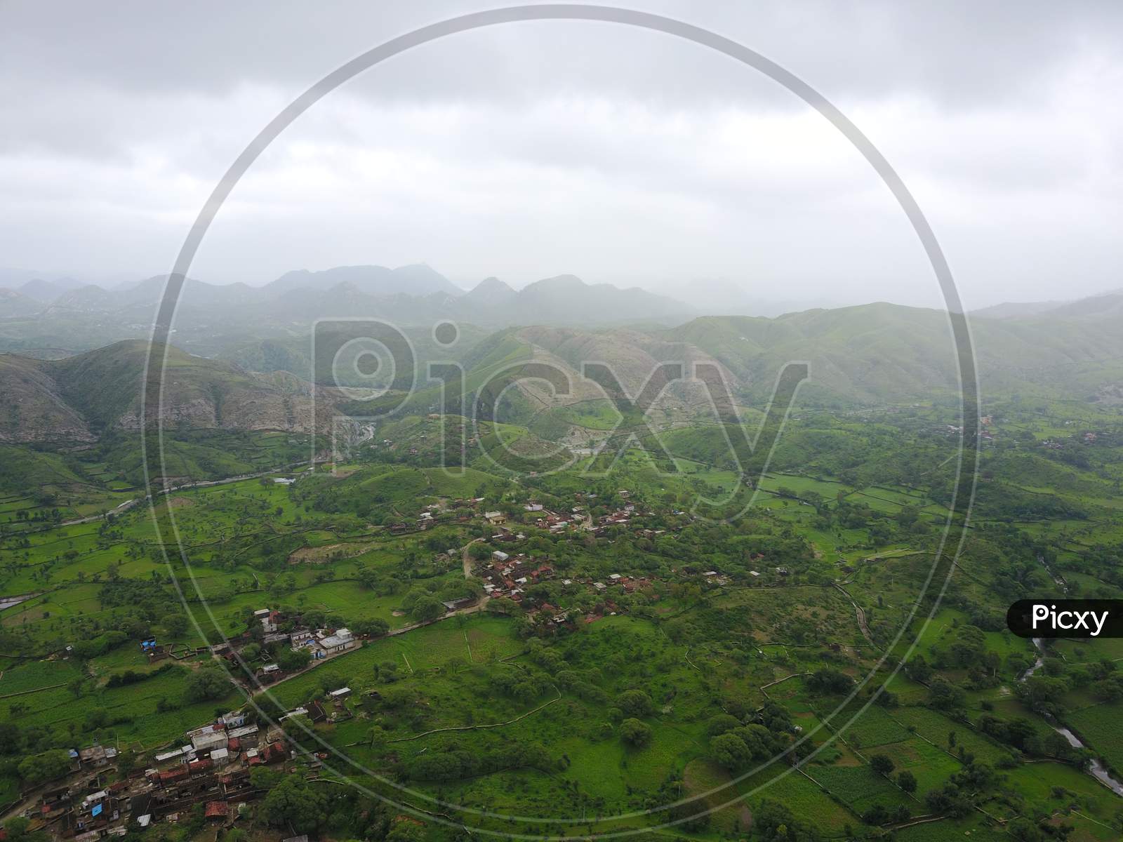 Aerial View of Rajasthan. 