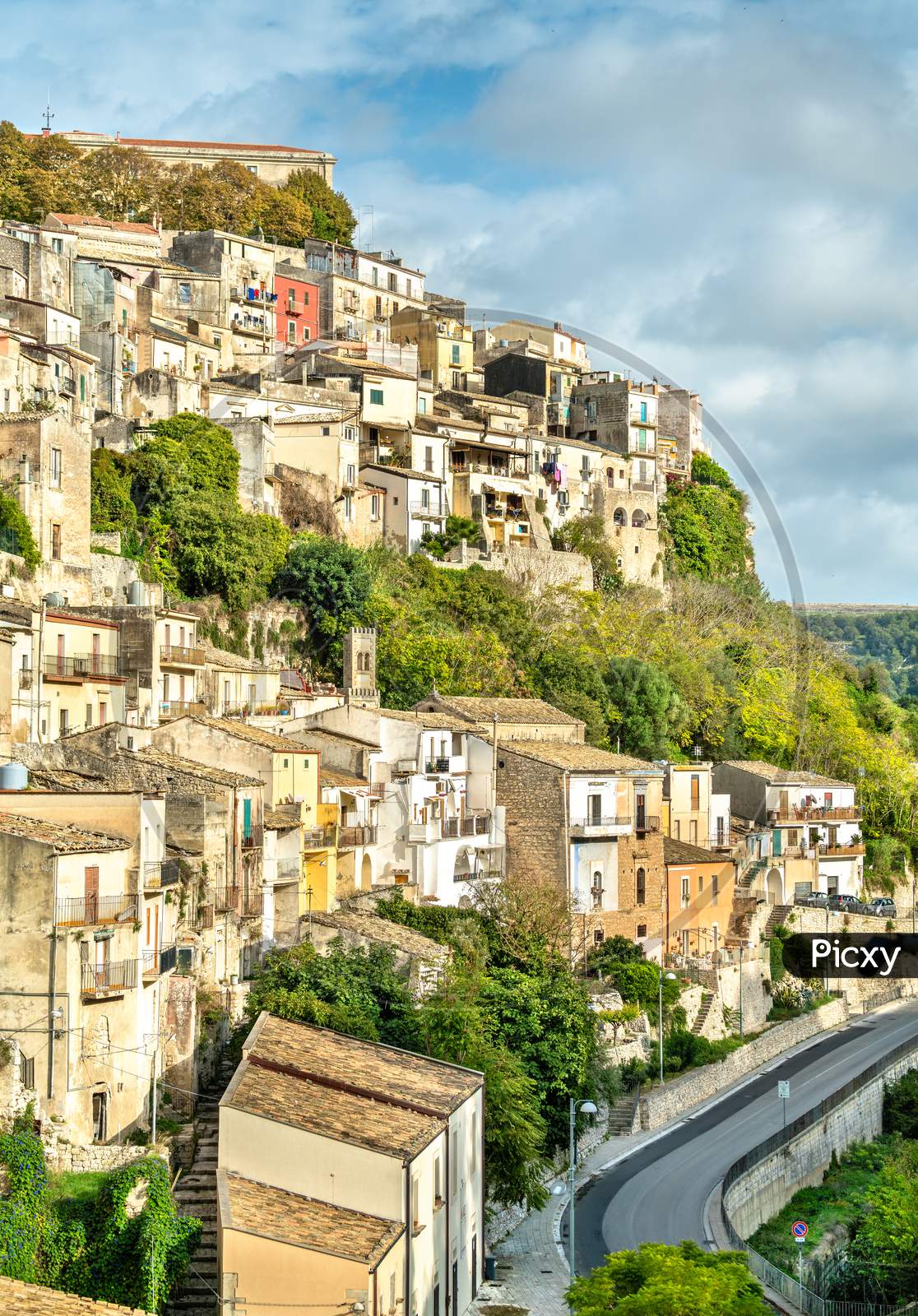 Image of View Of Ragusa, A Unesco Heritage Town In Sicily, Italy ...