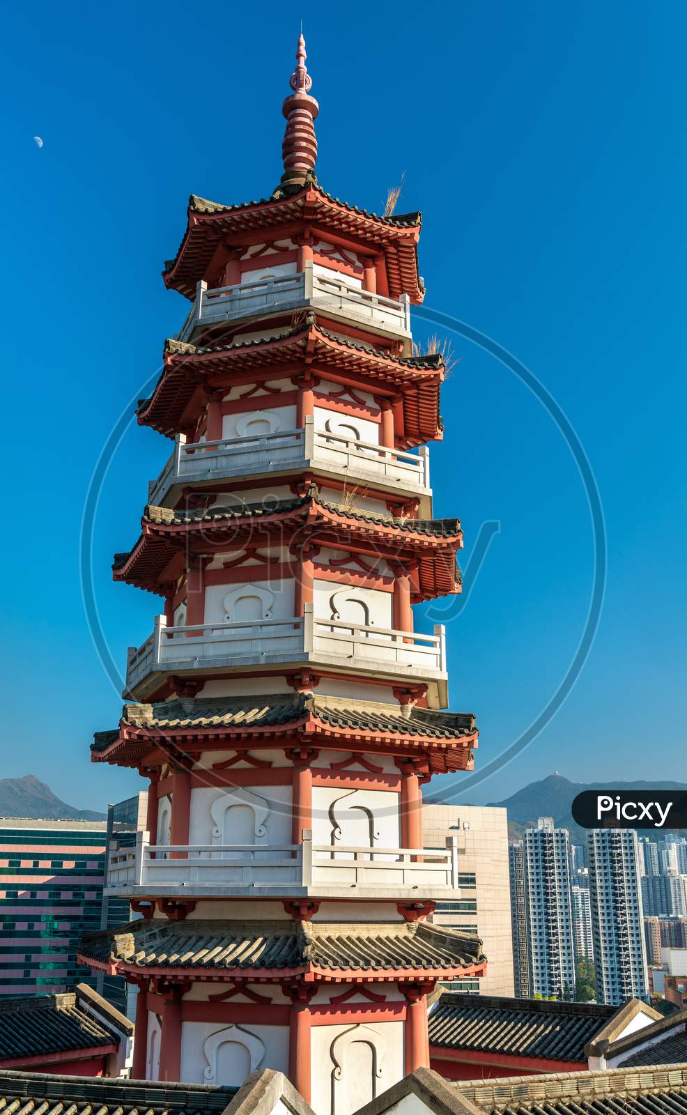 Pagoda At Po Fook Hill Columbarium In Hong Kong