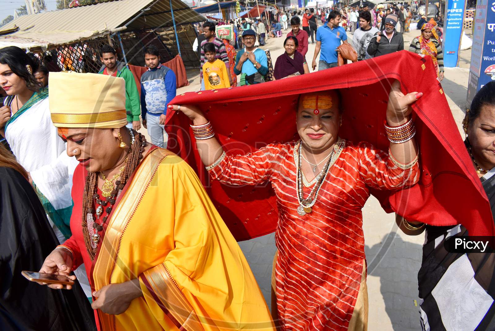 Hindu Sadhu Or Baba in Prayagraj During Ardh Kumbh Mela in Allahabad