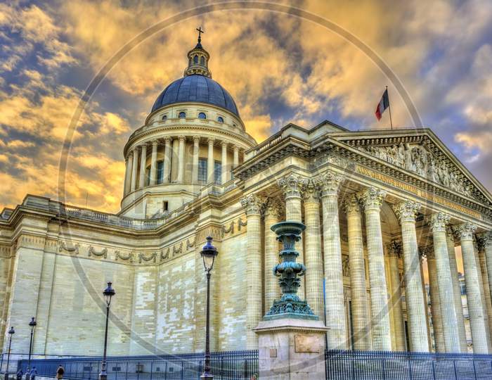 The Pantheon In Paris, A Secular Mausoleum Containing The Remains Of Distinguished French Citizens.