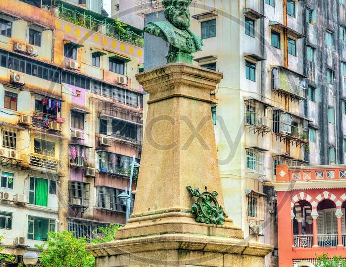 Statue Of Vasco Da Gama In Macau, China