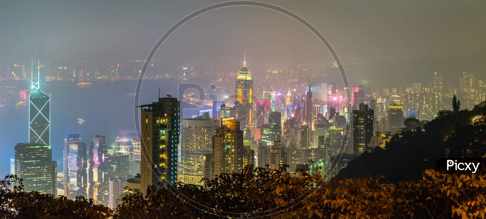 Skyline Of Hong Kong From Victoria Peak