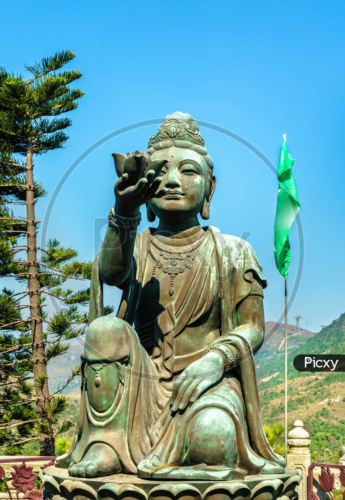 Buddhist Statues At Ngong Ping, On The Way To Tian Tan Buddha. Hong Kong