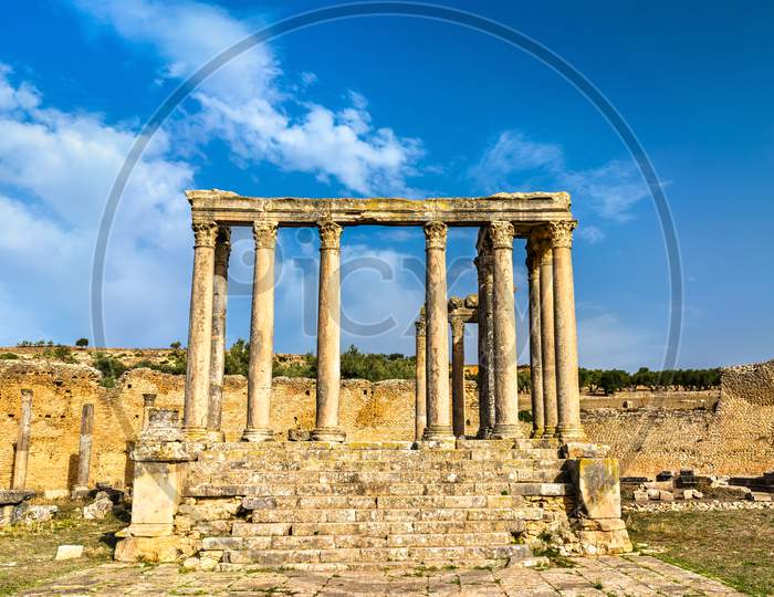 Temple Of Juno Caelestis At Dougga, An Ancient Roman Town In Tunisia