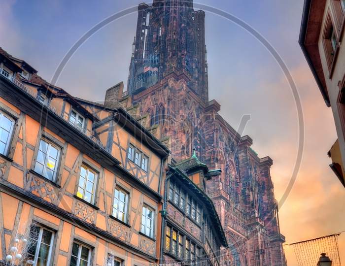 The Notre-Dame Cathedral Of Strasbourg, France