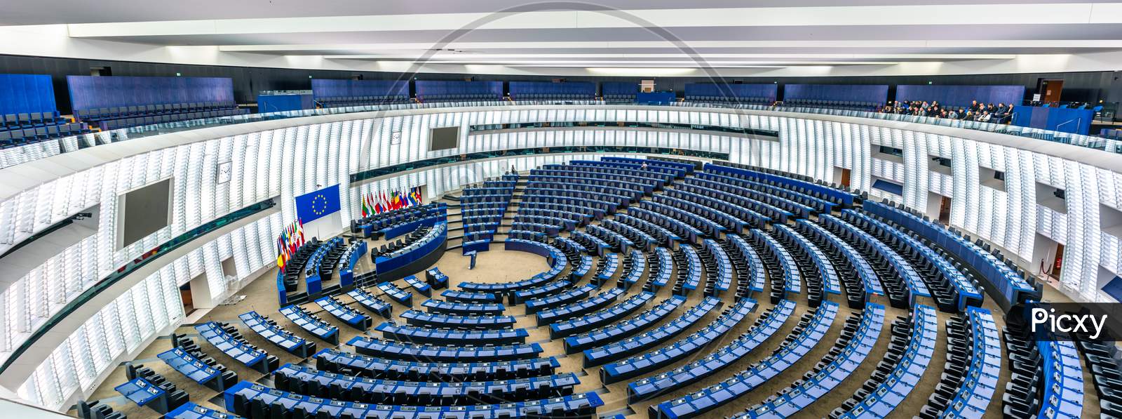Plenary Hall Of The European Parliament In Strasbourg, France