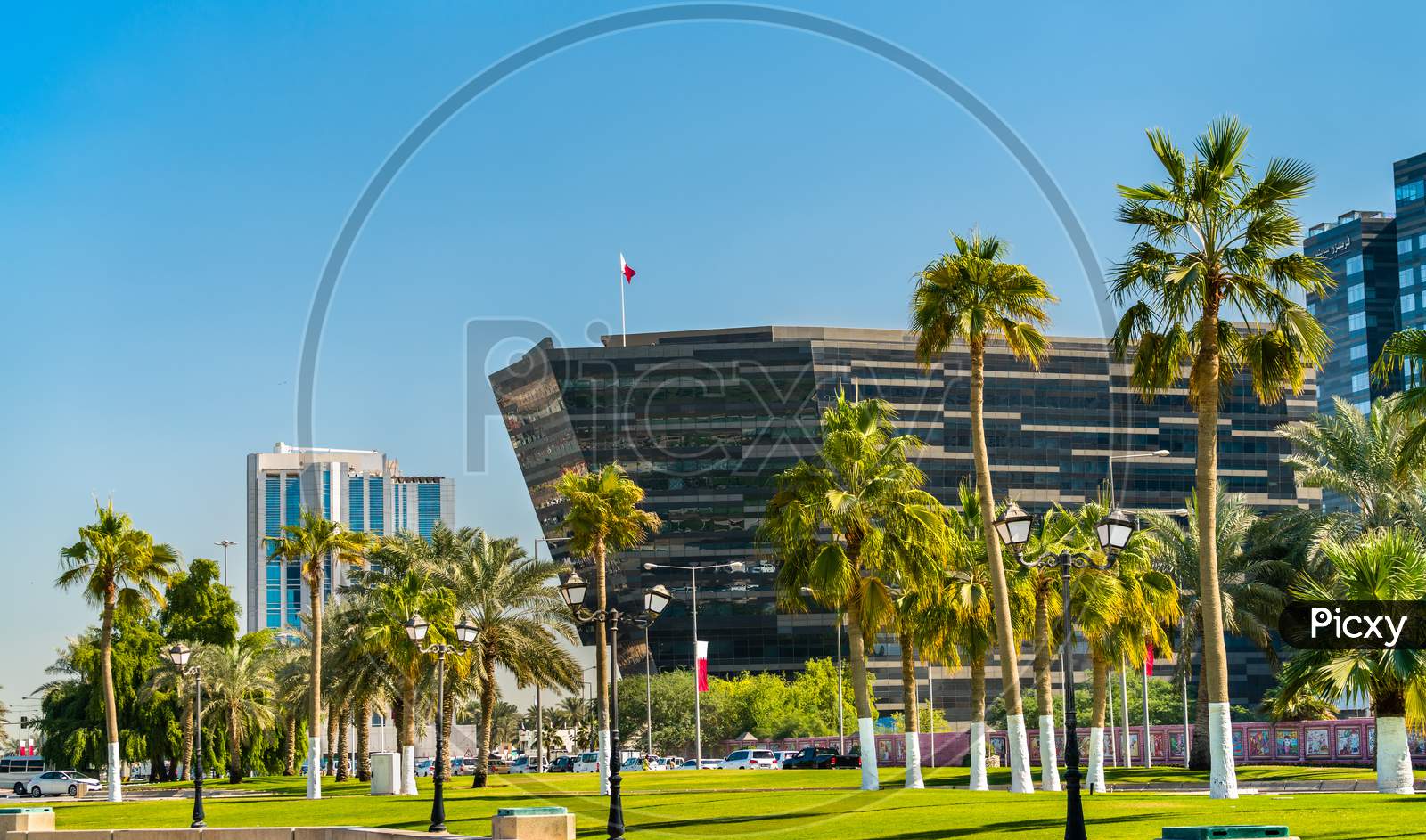 Corniche Promenade Park In Doha, Qatar