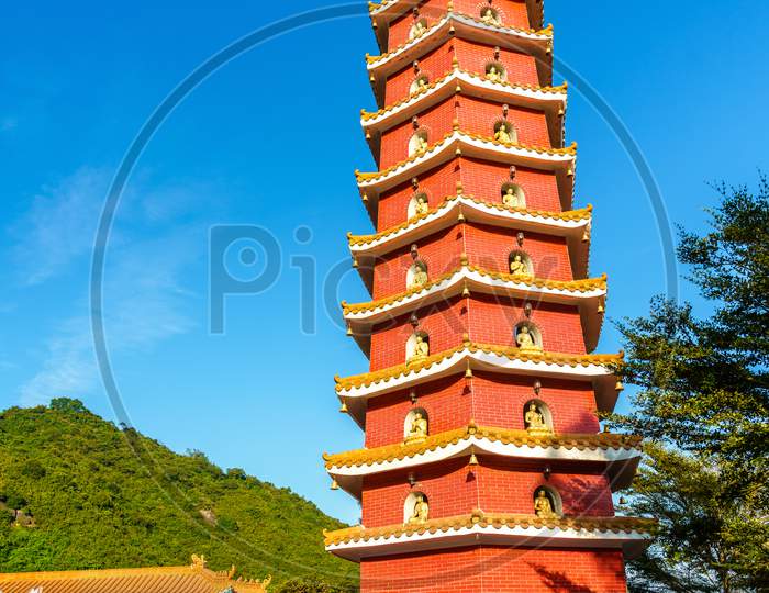 Pagoda At The Ten Thousand Buddhas Monastery In Hong Kong