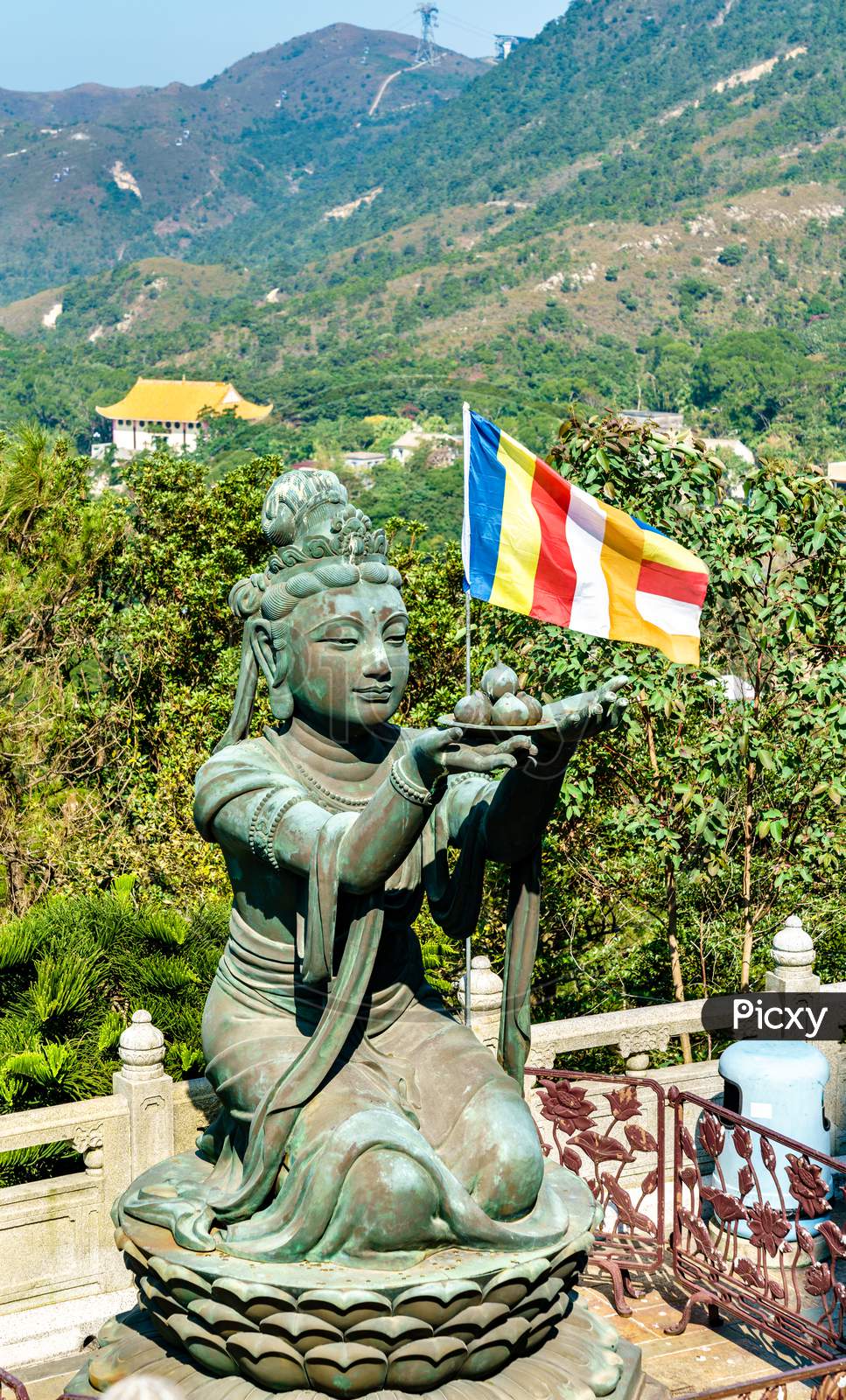 Buddhist Statues At Ngong Ping, On The Way To Tian Tan Buddha. Hong Kong