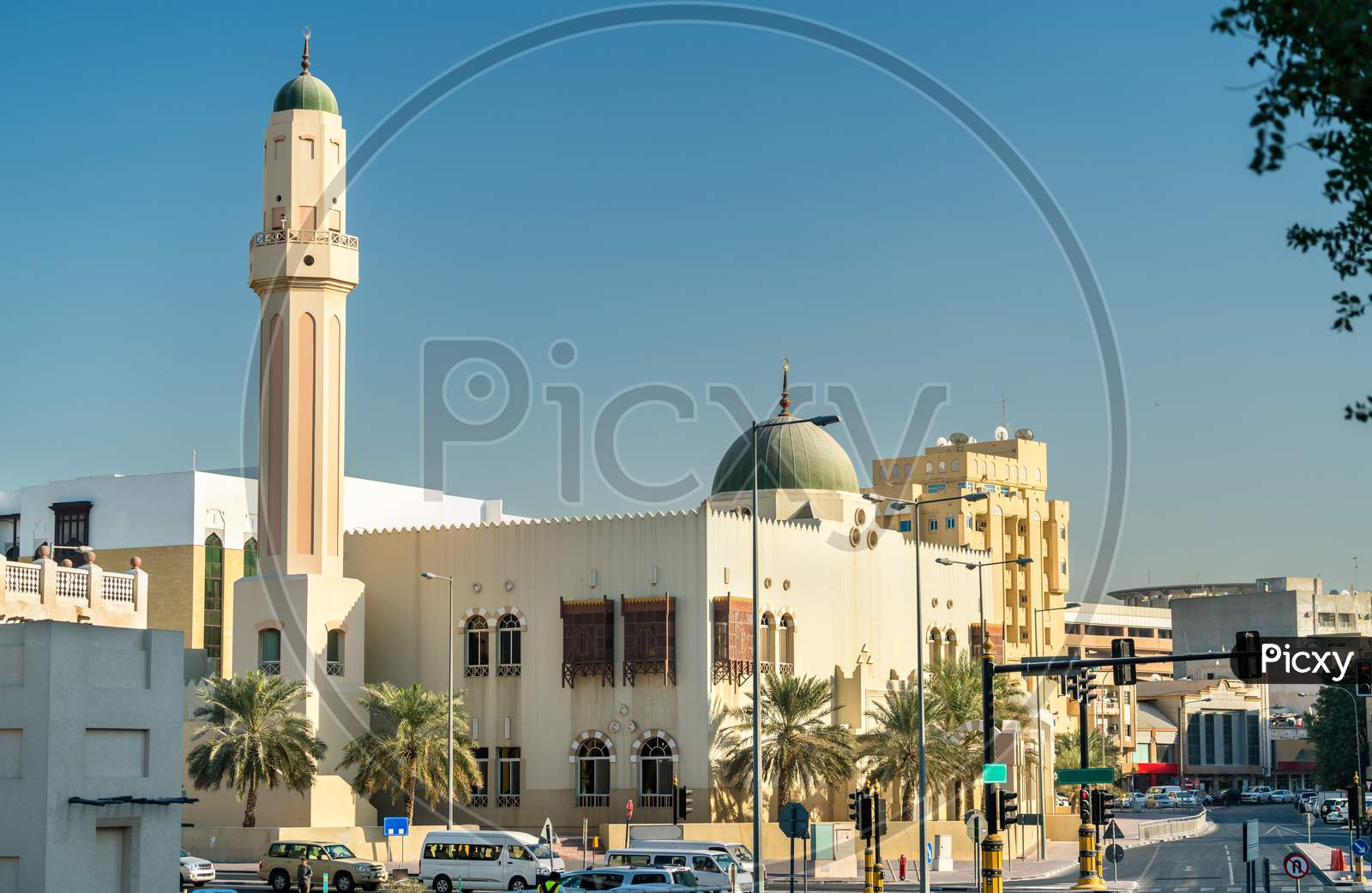 Mosque In The Old Town Of Doha, The Capital Of Qatar.