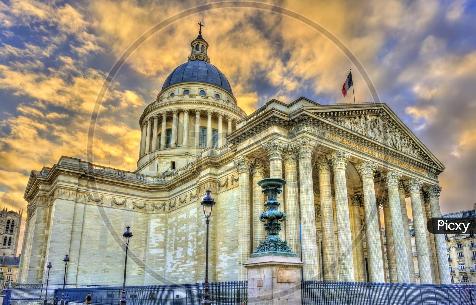 The Pantheon In Paris, A Secular Mausoleum Containing The Remains Of Distinguished French Citizens.