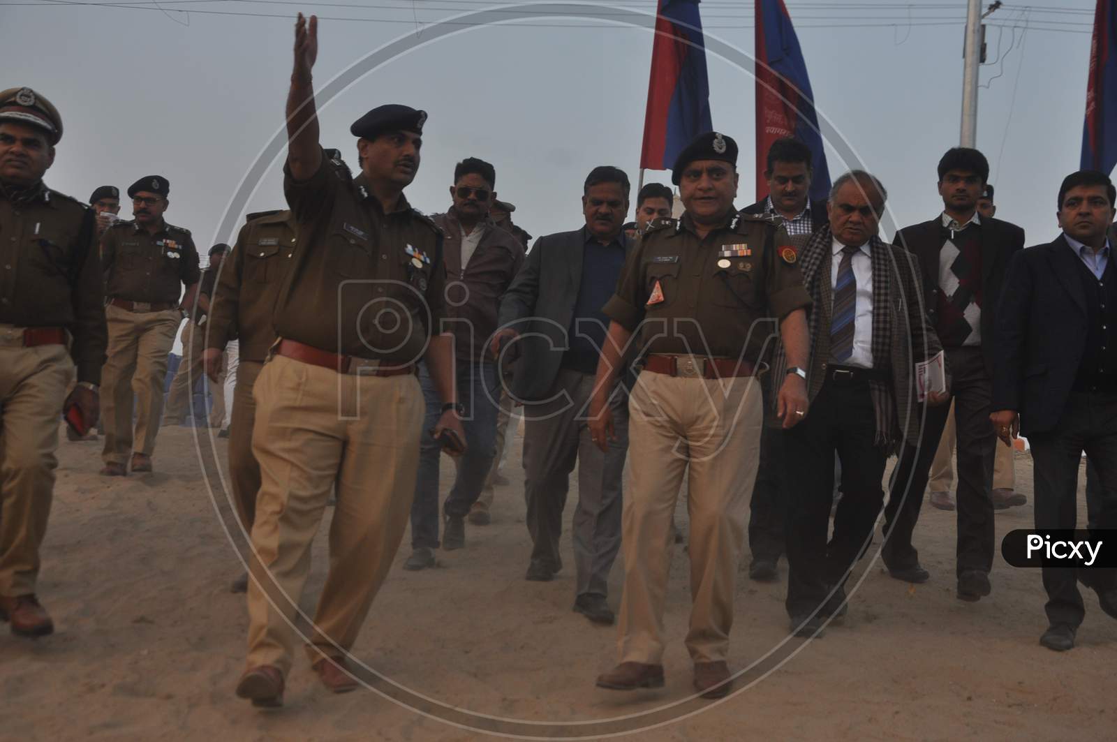 Uttar Pradesh Police Officials  At Prayagraj During Kumbh Mela 2019