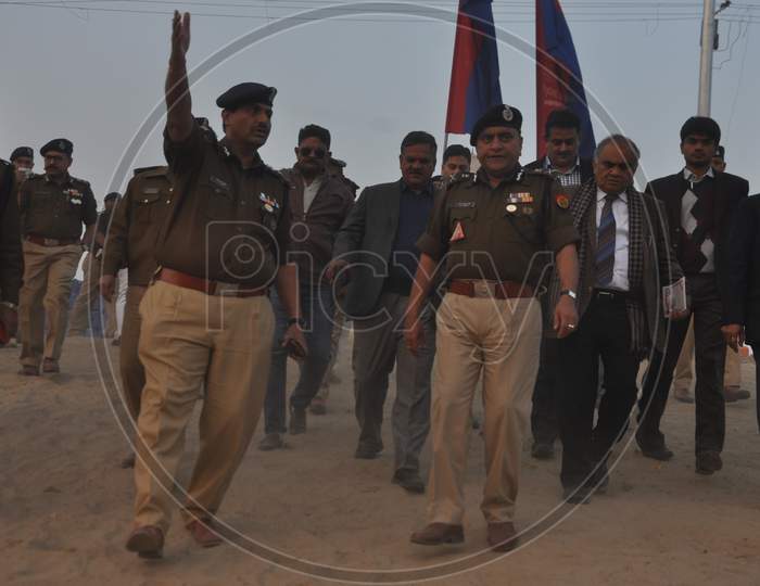 Uttar Pradesh Police Officials  At Prayagraj During Kumbh Mela 2019