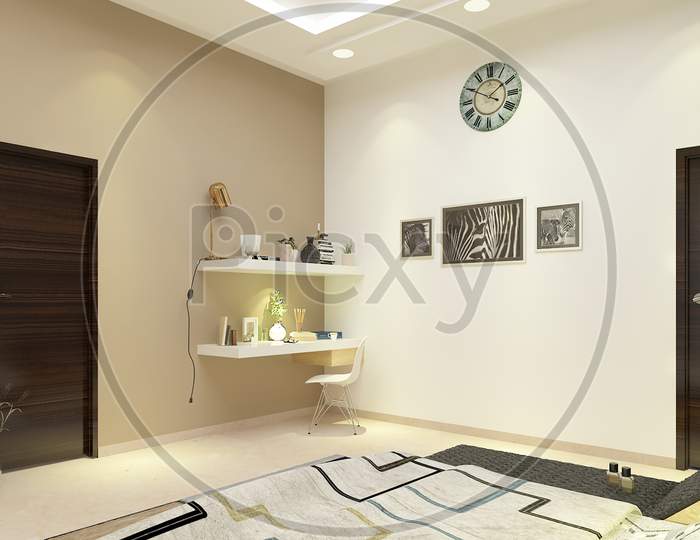 Interior Illustration Rendering Of Bedroom Dressing Bathroom Drawing Room Living Room Kitchen