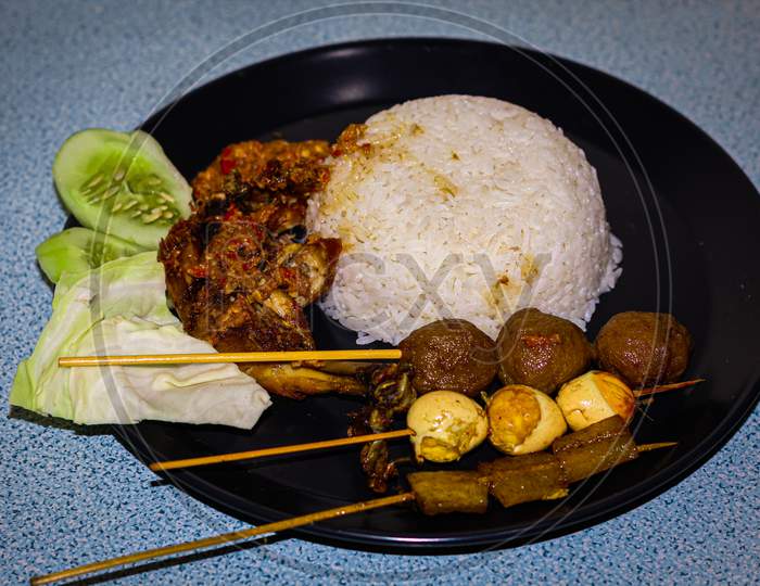 Complete Indonesian food