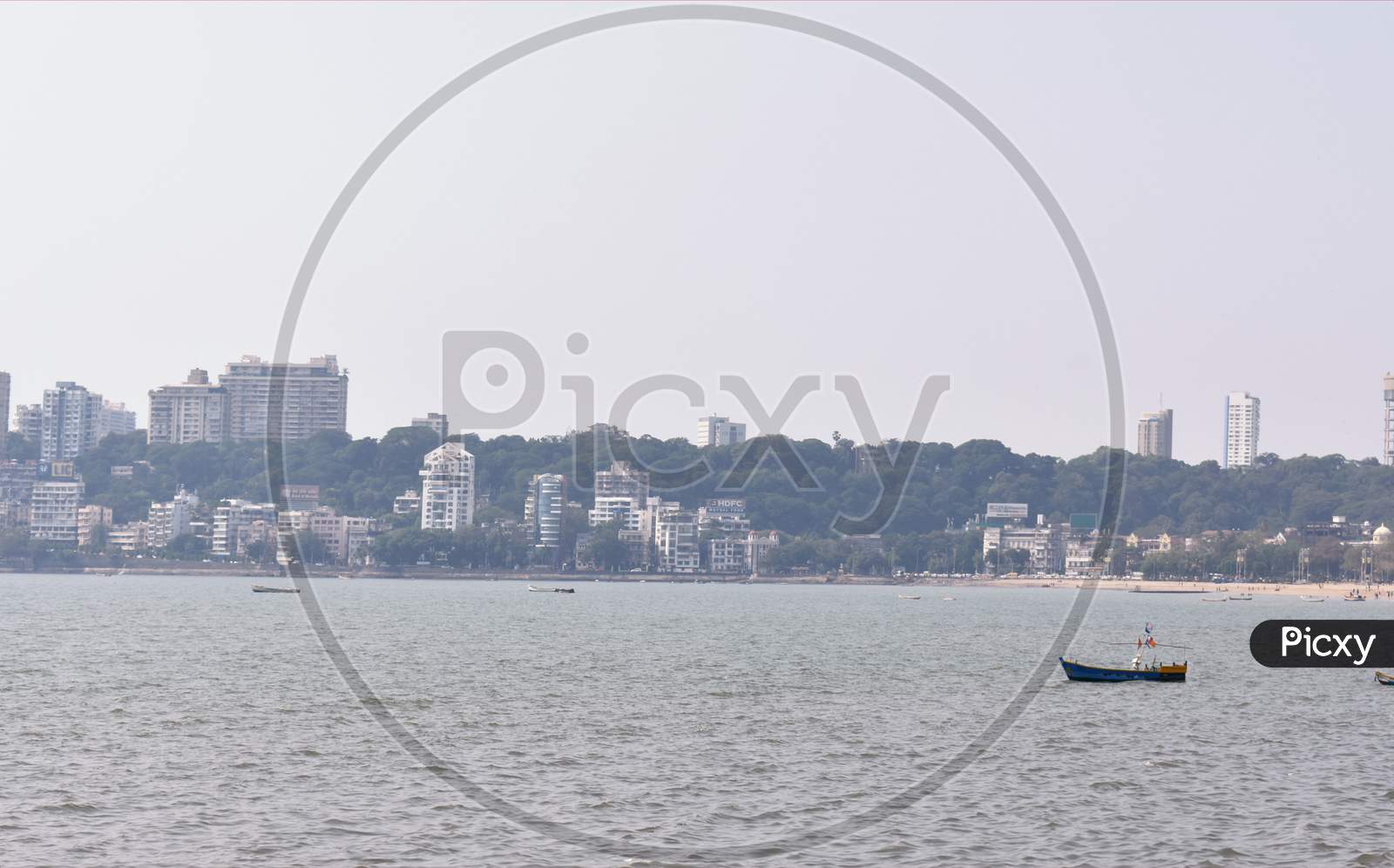 View Of The Shore Of Mumbai With Tall Buildings