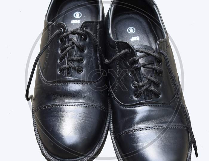 Black leather Shoes