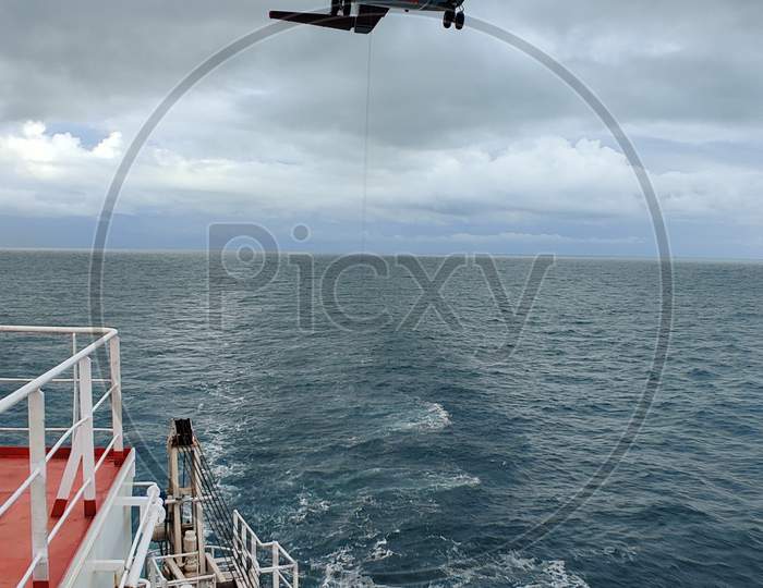 in english channel Onboard Rescue Operation drill