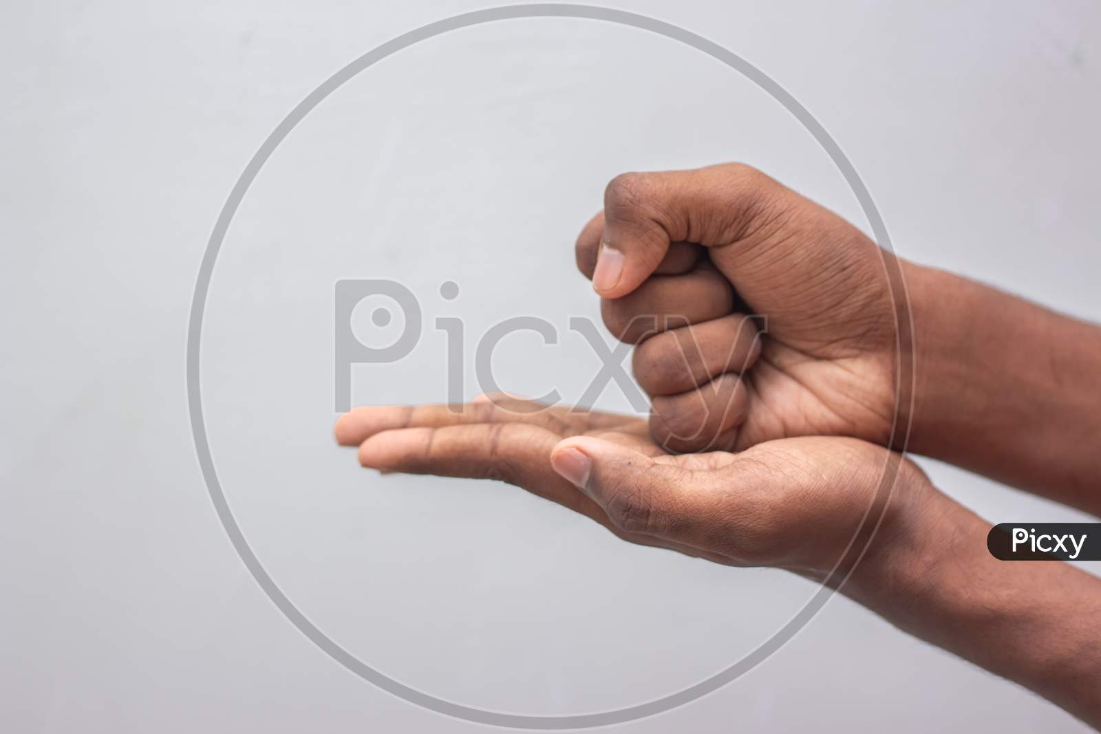 Image of Man Hand Sign Help Asl American Sign Language To Sign