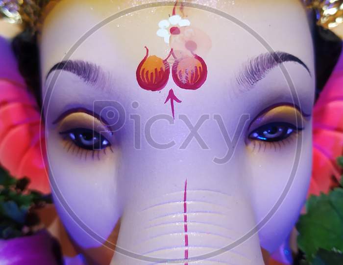 Ganesh idol eyes