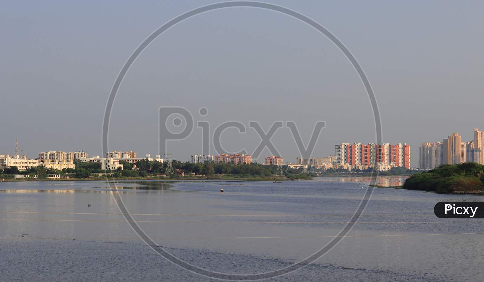 Huge Modern New Apartment Buildings Near Omr Road, Chennai City , Panorama View