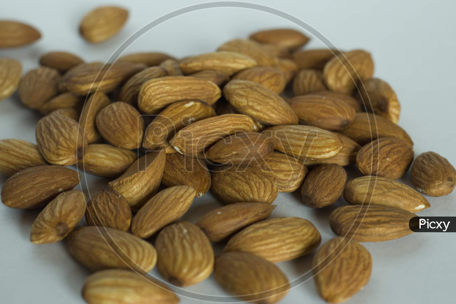 Almonds With White Background Two