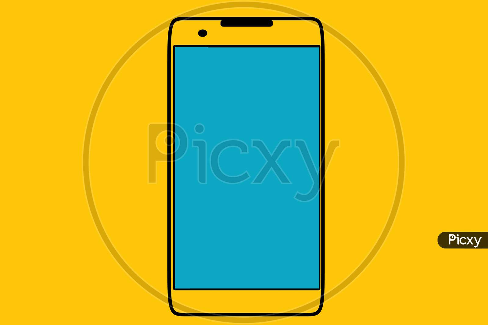 simple smartphone animation with yellow background