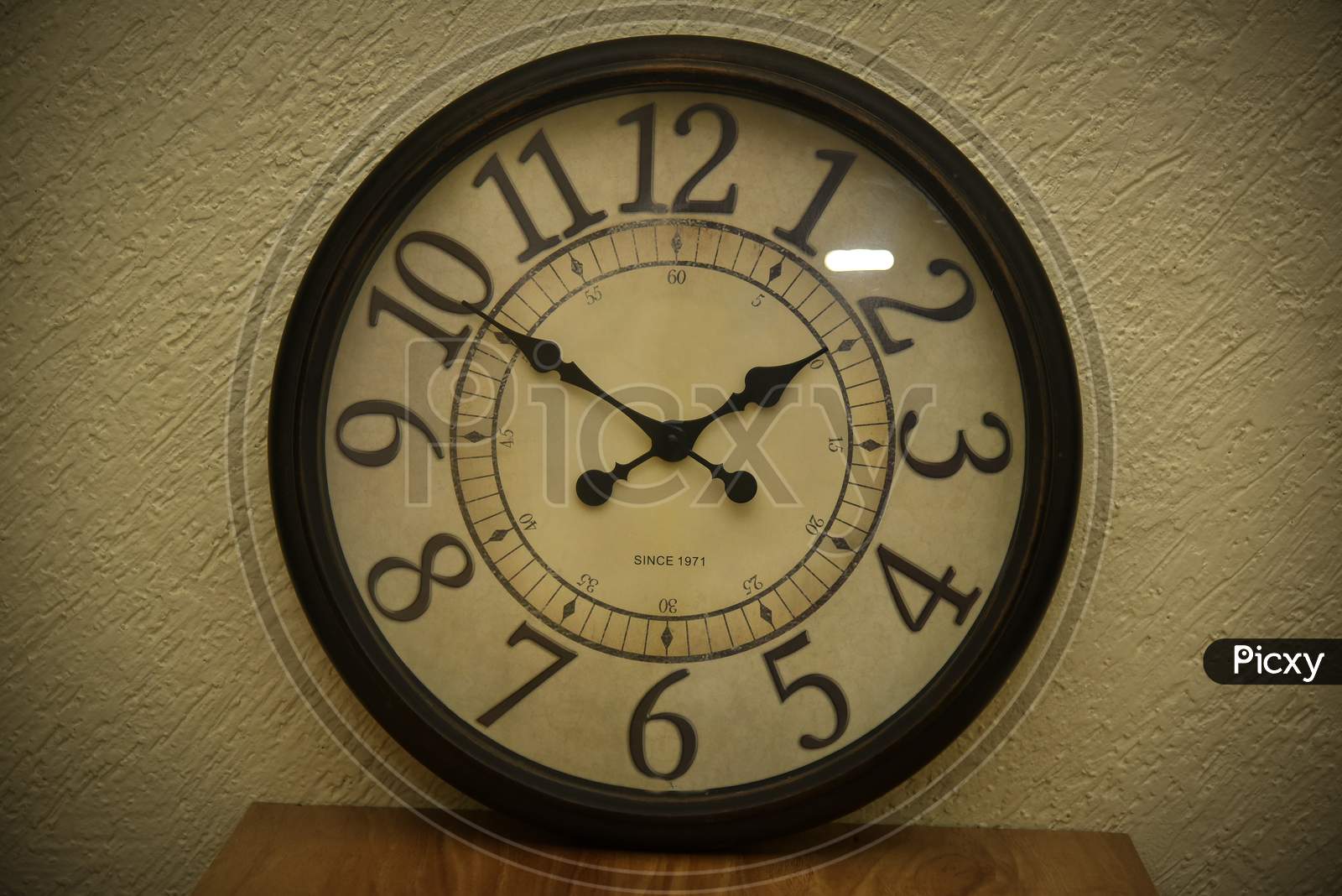 Close Up Of Antique Vintage Clock. Rusty Vintage Background.