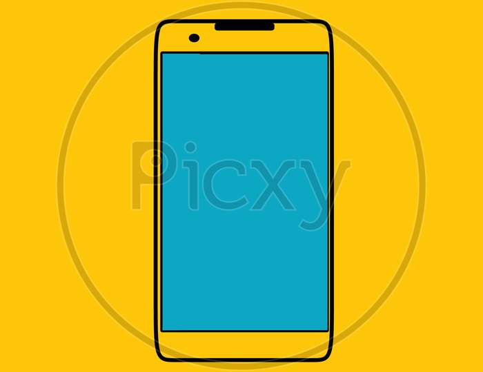 simple smartphone animation with yellow background