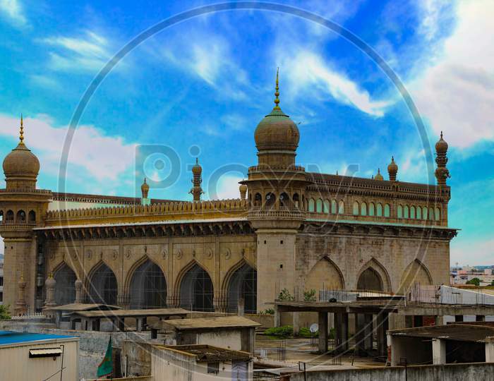 Mecca Masjid In Hyderabad Telangana State,India