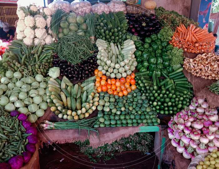 Display of vegetables