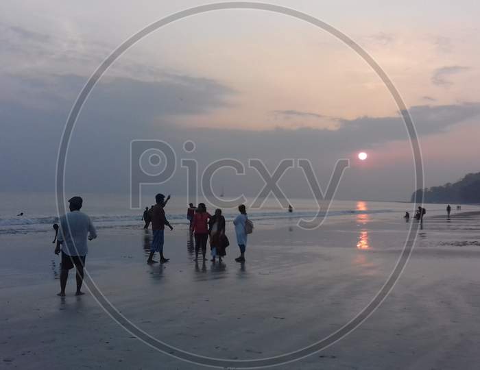 sunset view at Radhanagar Beach, Havelock Island