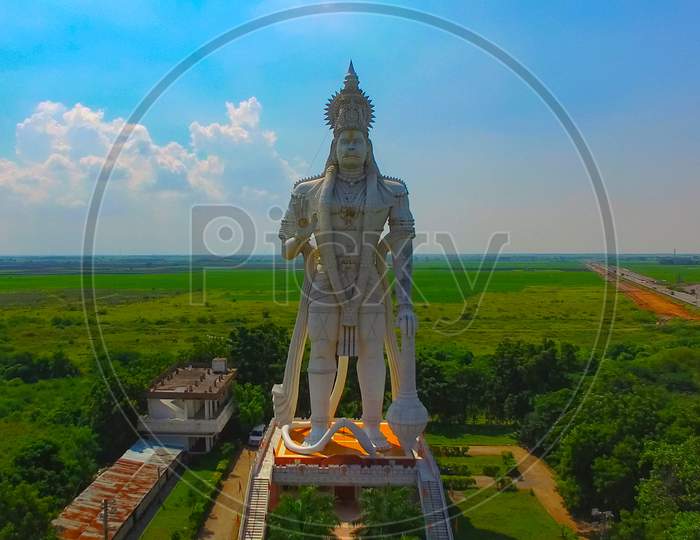 Tall Hanuman Statue in Paritala Village, AndhraPradesh State, India