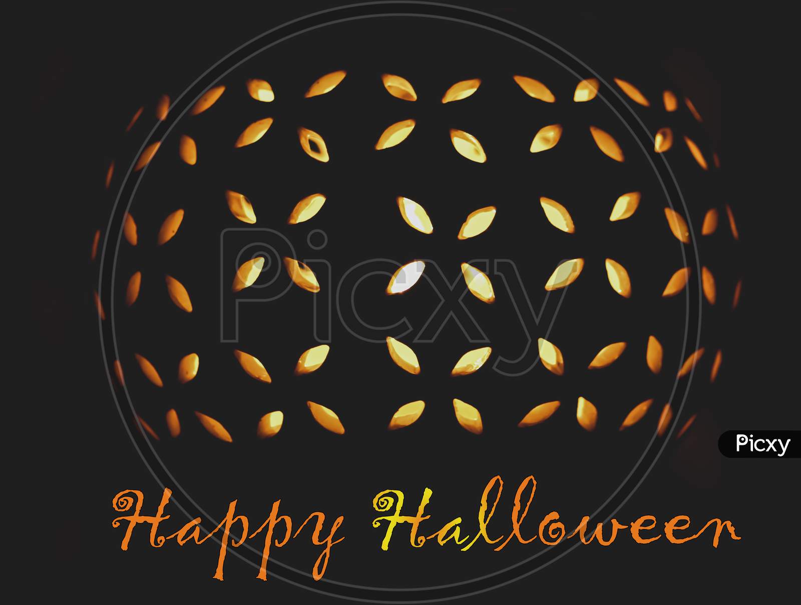 Iluustration of Happy Halloween pumpkin background poster card greeting wish
