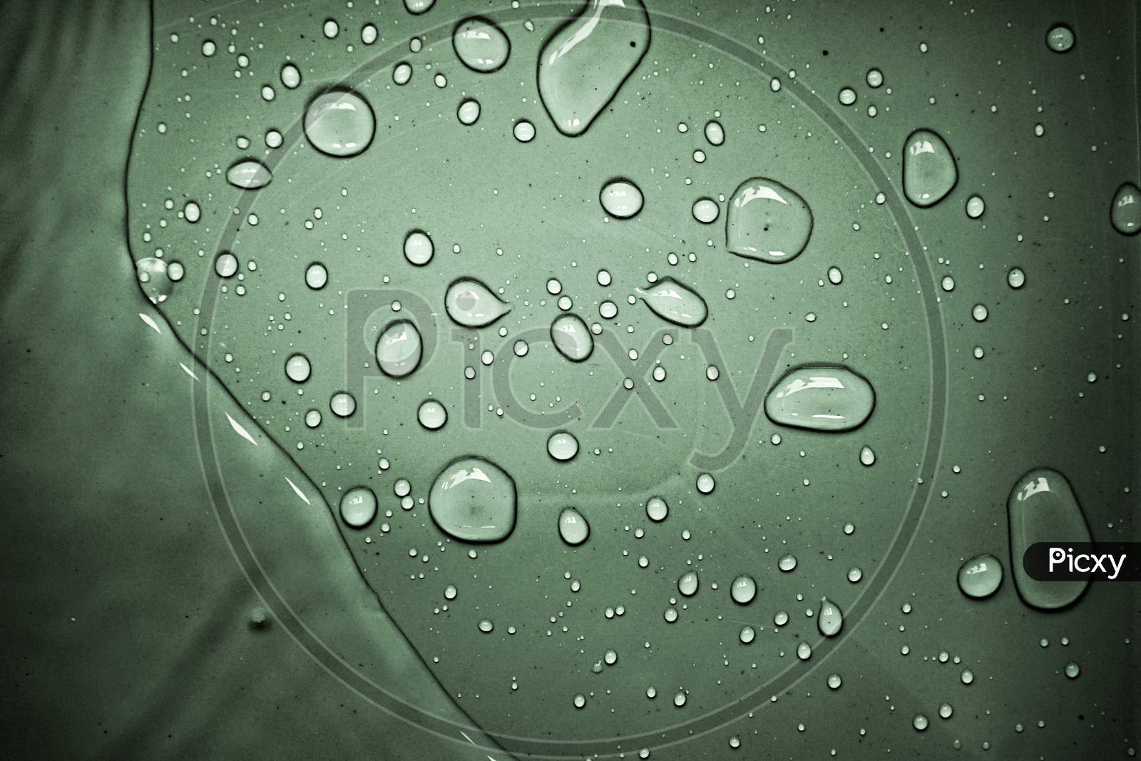 Image Of Water Drops On Plastic Surface
