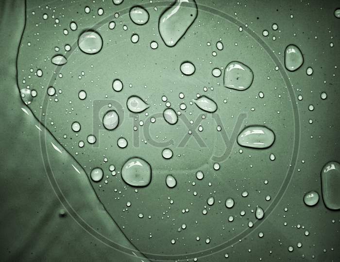 Image Of Water Drops On Plastic Surface