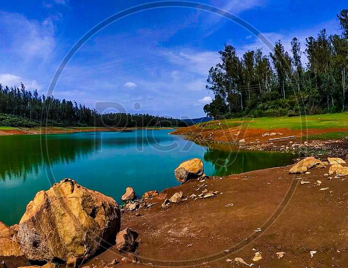 A lake in ooty , landscape photography, nature photography